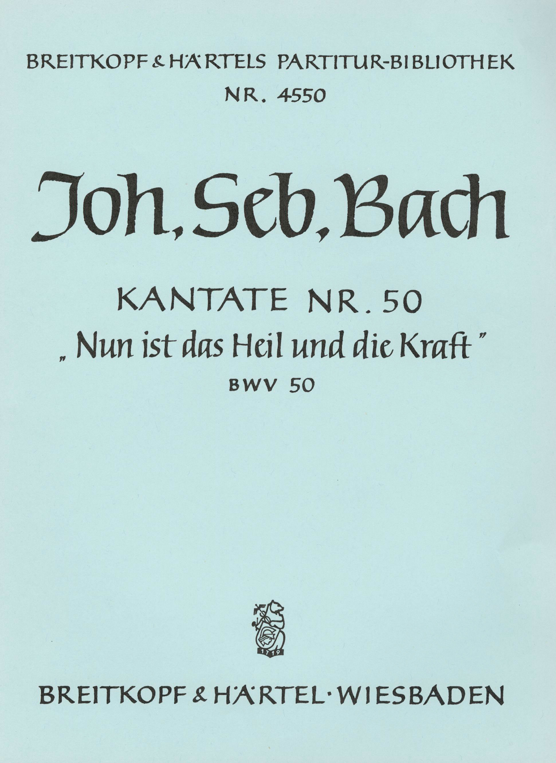 Vorderes Coverbild Kantate BWV 50 „Nun ist das Heil und die Kraft“