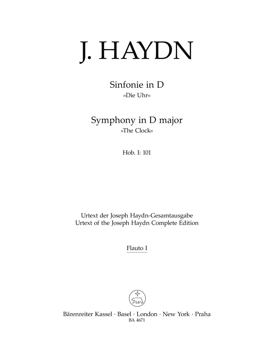 Vorderes Coverbild Londoner Sinfonie Nr. 8 D-Dur Hob. I:101 "Die Uhr"