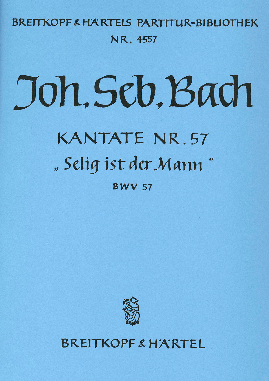 Vorderes Coverbild Kantate BWV 57 „Selig ist der Mann“