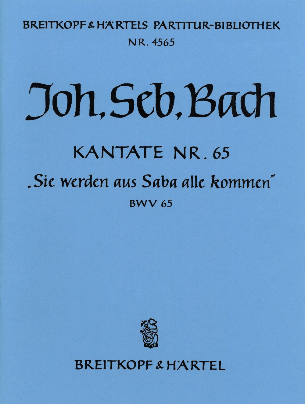 Vorderes Coverbild Kantate BWV 65 „Sie werden aus Saba alle kommen“