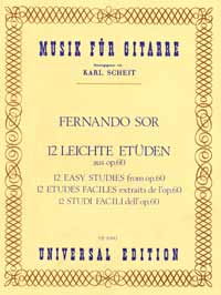 Anderes Coverbild 12 leichte Etüden für Gitarre op. aus 60