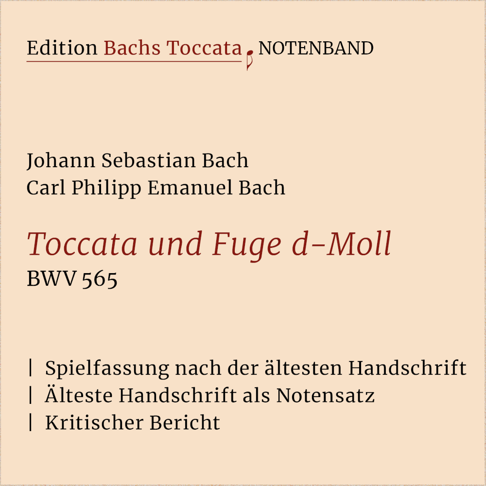Vorderes Coverbild Toccata und Fuge d-Moll, BWV 565 - Notenband