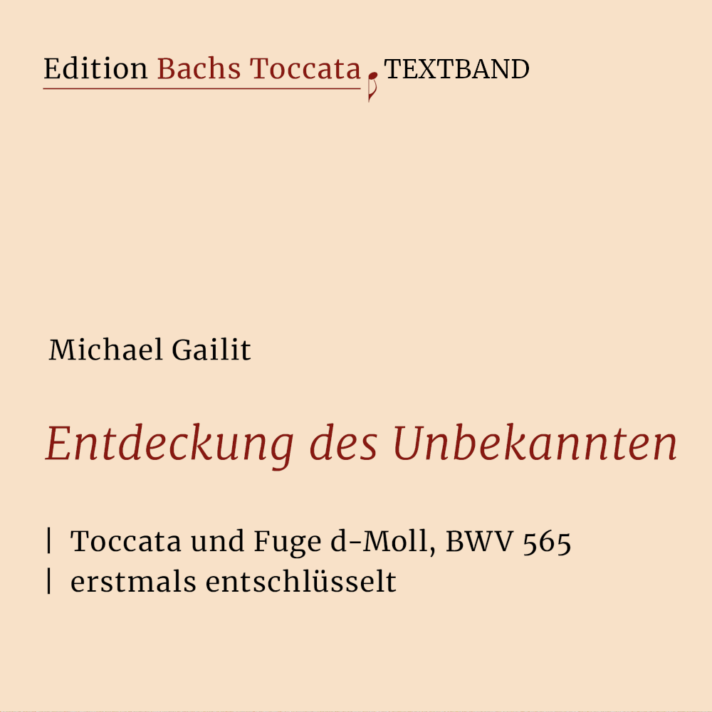 Vorderes Coverbild Toccata und Fuge d-Moll, BWV 565 - Textband