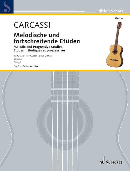 Vorderes Coverbild 25 Etüden für Gitarre op. 60