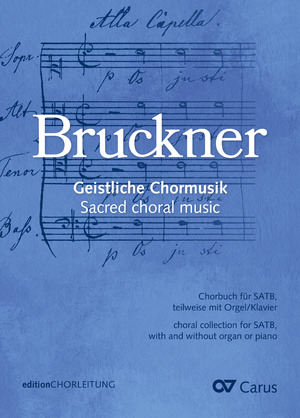 Vorderes Coverbild Chorbuch Bruckner. Geistliche Chormusik