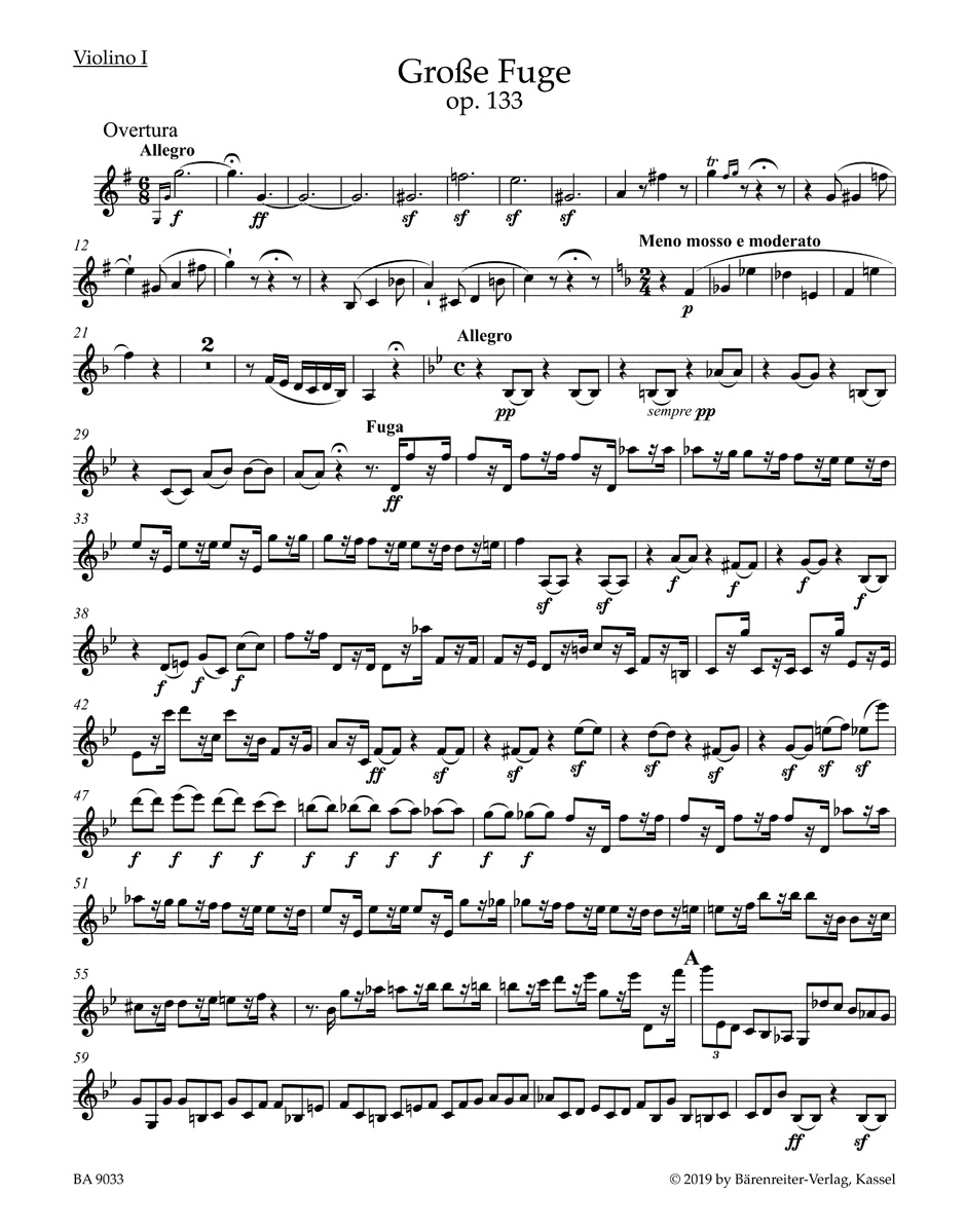 Anderes Coverbild Große Fuge für Streichquartett op. 133