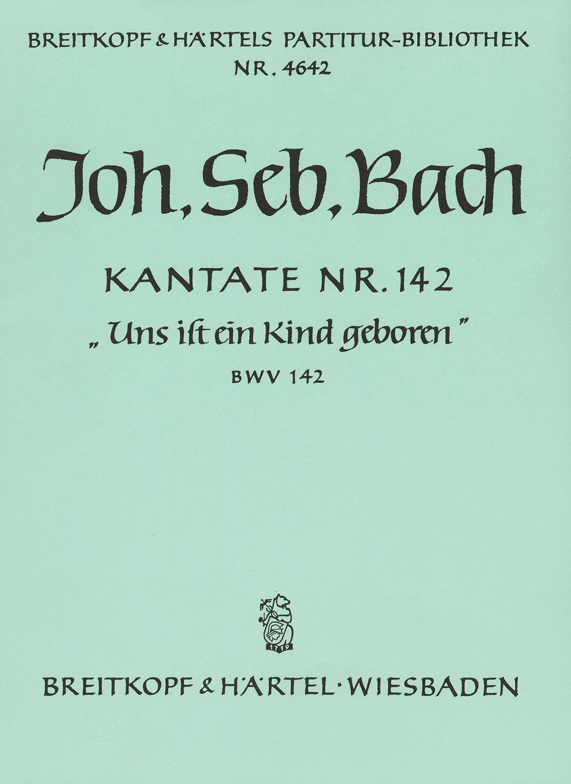 Vorderes Coverbild Kantate BWV 142 „Uns ist ein Kind geboren“