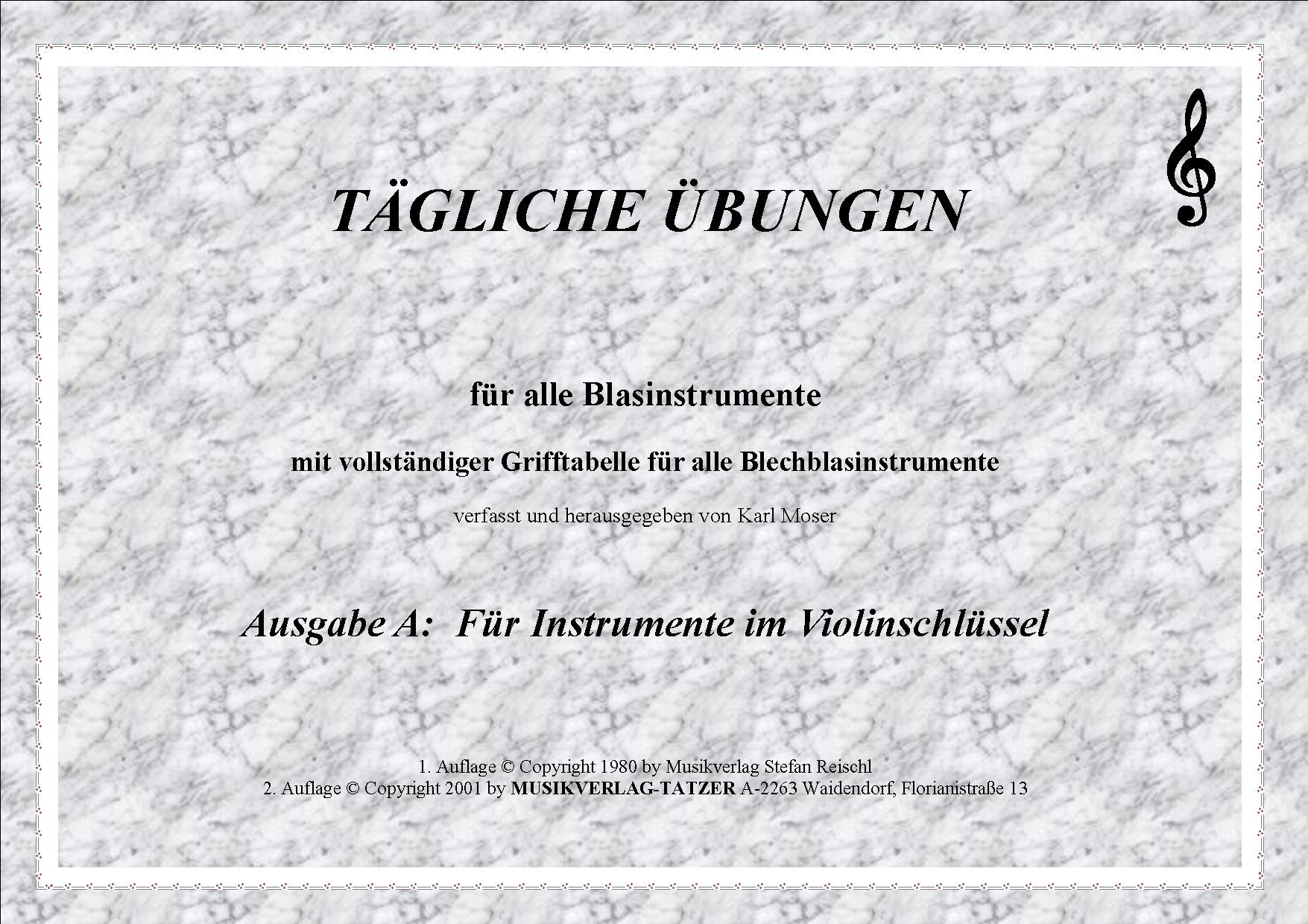 Anderes Coverbild Tägliche Übungen für alle Blasinstrumente im Violinschlüssel
