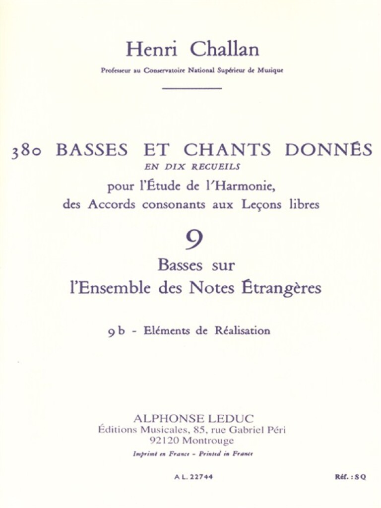 Anderes Coverbild Kopie von: 380 Basses et Chants Donnés Vol. 9B