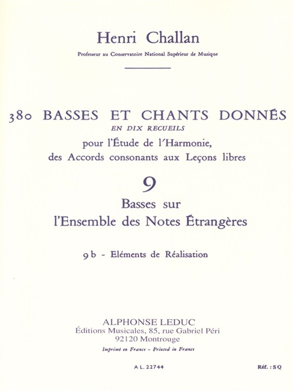 Anderes Coverbild 380 Basses et Chants Donnés Vol. 9B