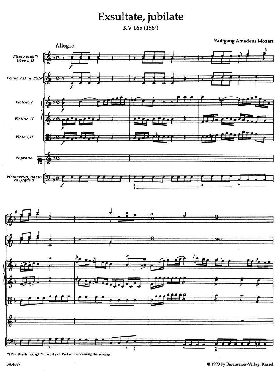 Anderes Coverbild Exsultate, jubilate KV 165 (158a)