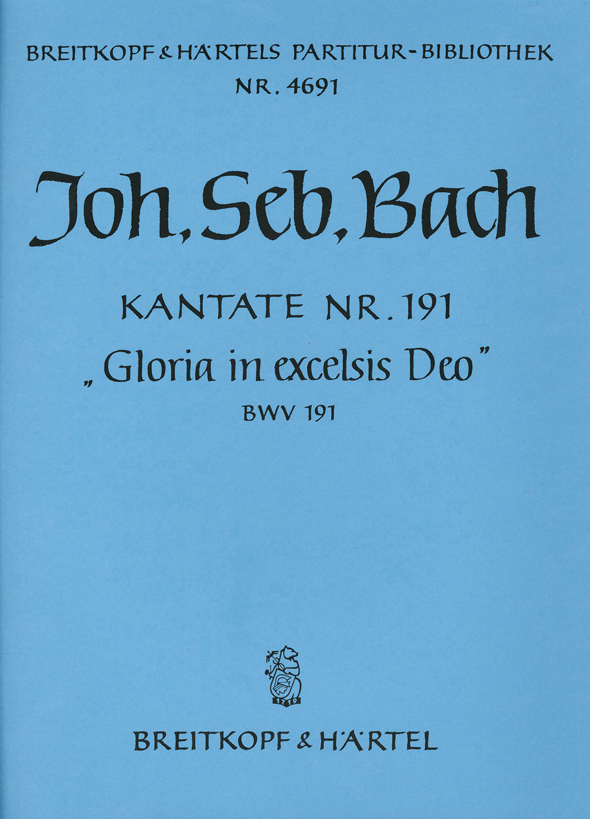 Vorderes Coverbild Kantate BWV 191 „Gloria in excelsis Deo“