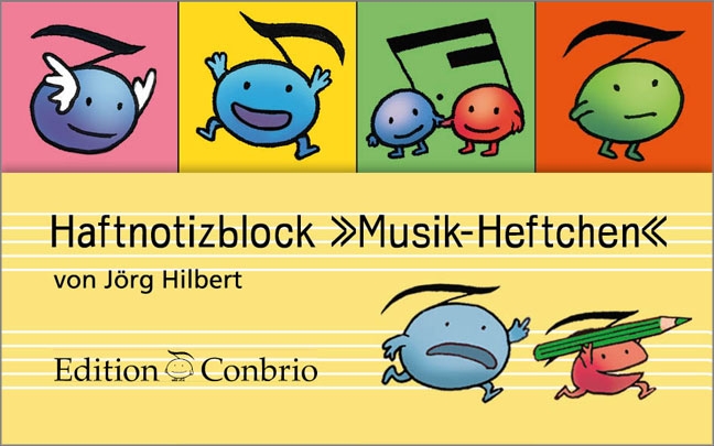 Vorderes Coverbild Haftnotizblock Musik-Heftchen