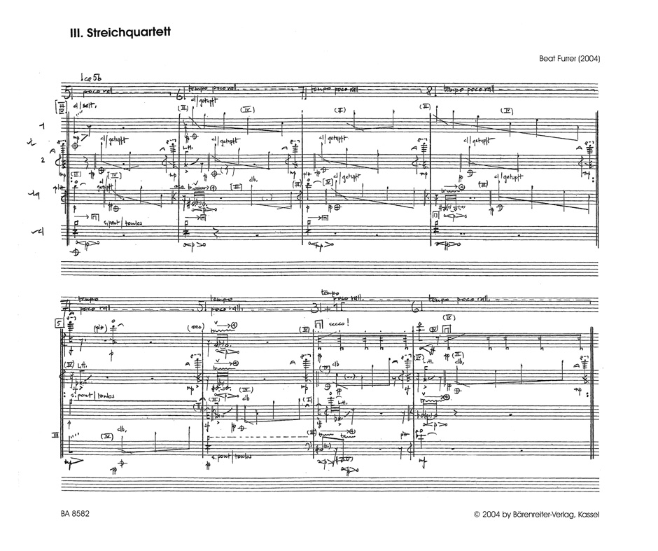 Anderes Coverbild III. Streichquartett (2004)