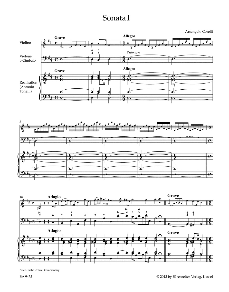 Anderes Coverbild Sonaten für Violine und Basso continuo op. 5, I-VI