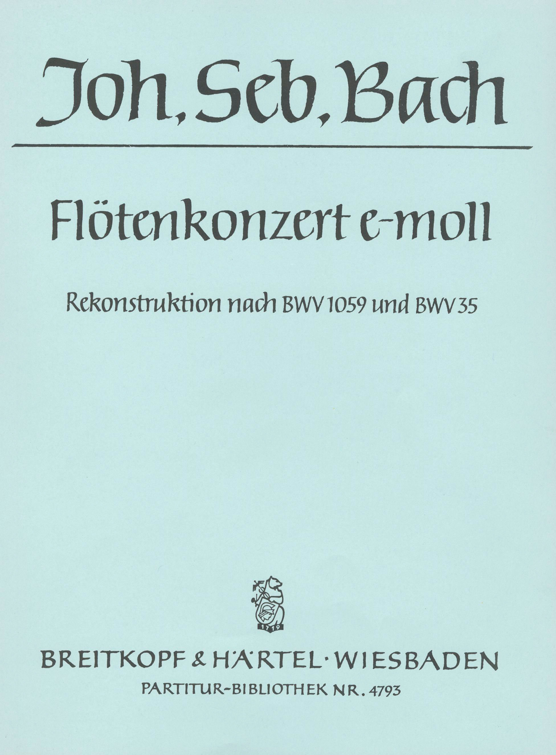 Vorderes Coverbild Flötenkonzert e-moll