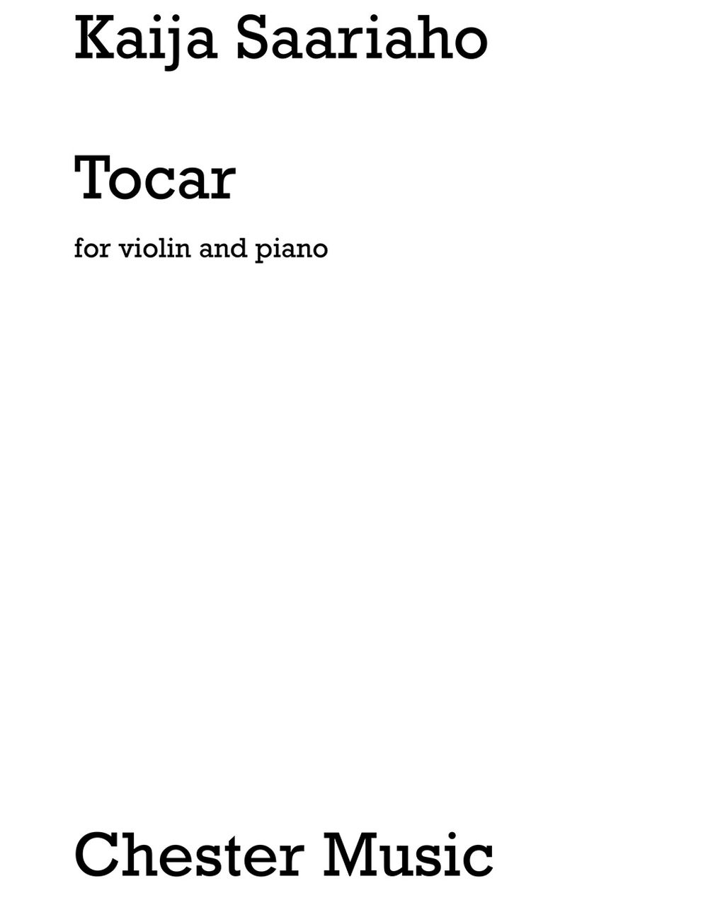 Anderes Coverbild Tocar For Violin and Piano