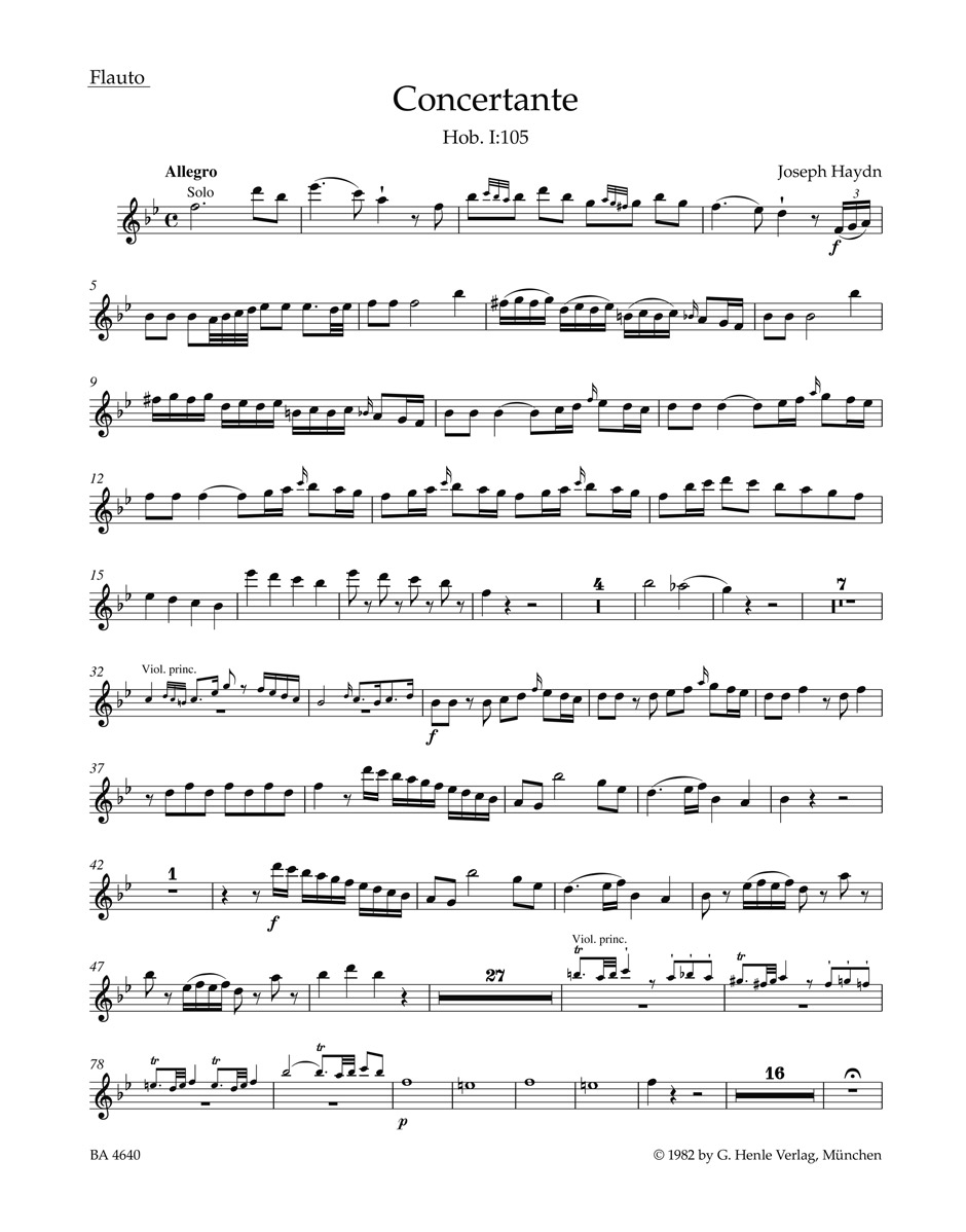 Vorderes Coverbild Concertante Hob. I:105