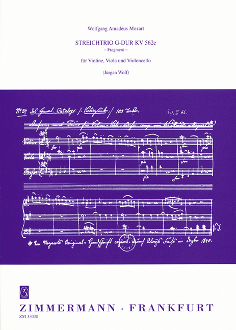 Anderes Coverbild Streichtrio (Fragment) G-Dur KV 562e