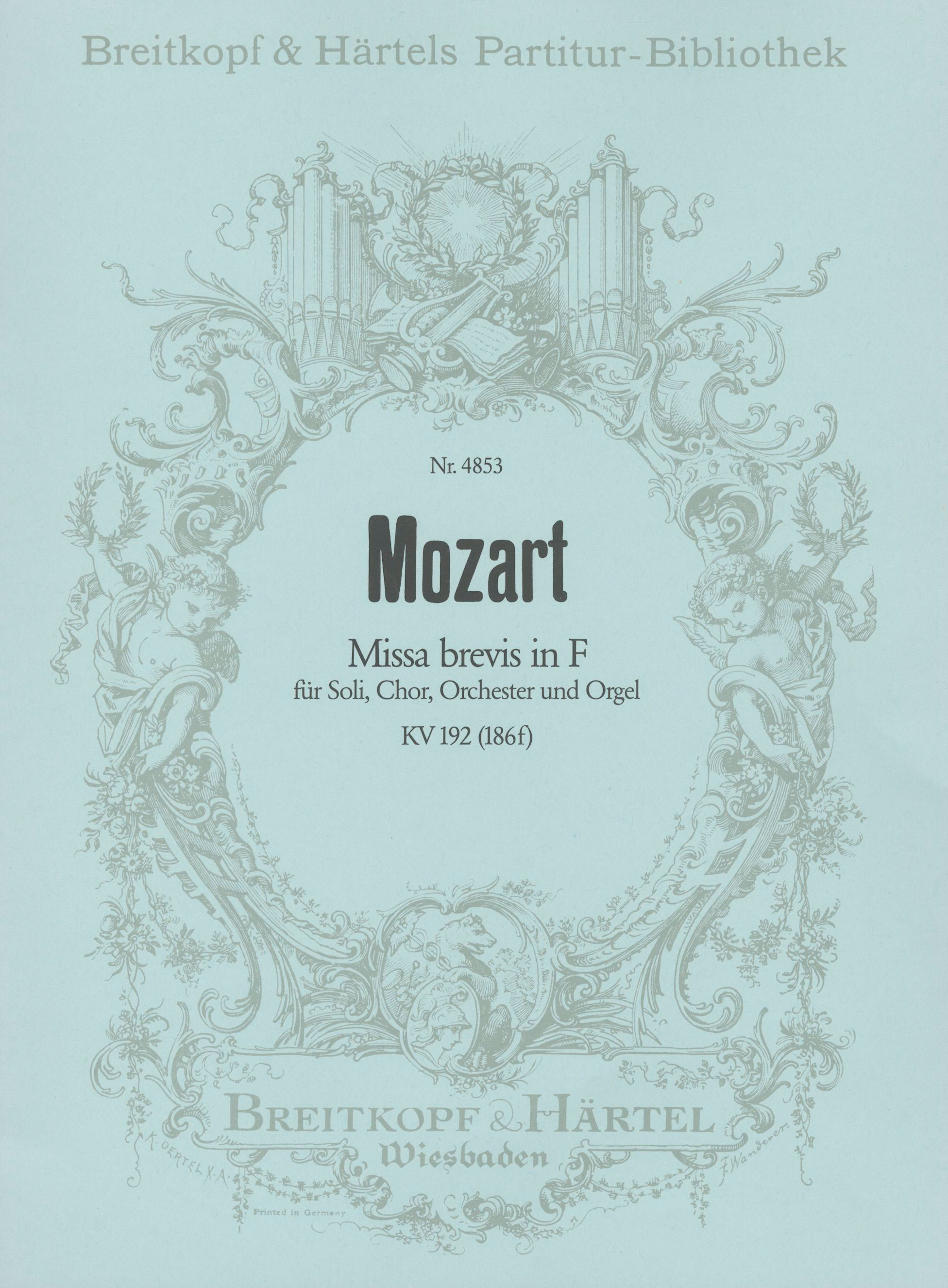 Vorderes Coverbild Missa brevis in F KV 192 (186f)