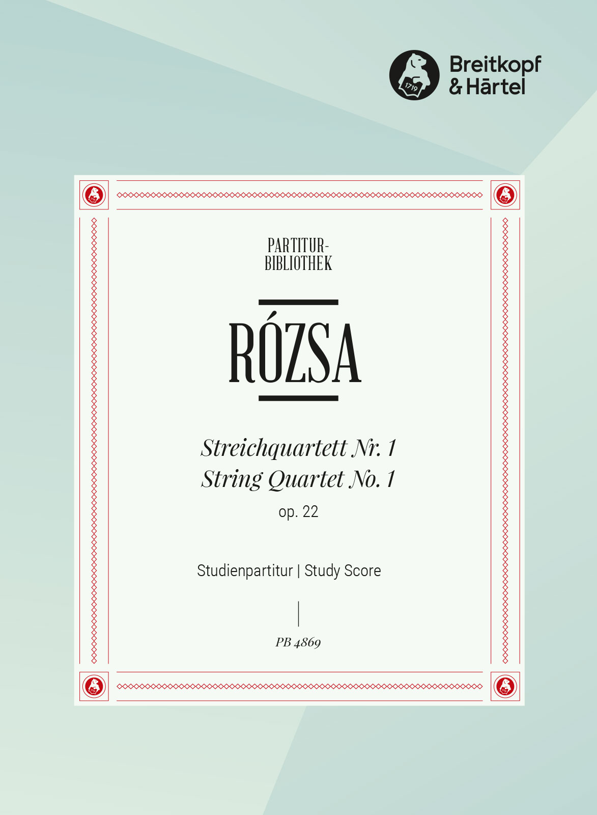 Vorderes Coverbild Streichquartett Nr. 1 op. 22