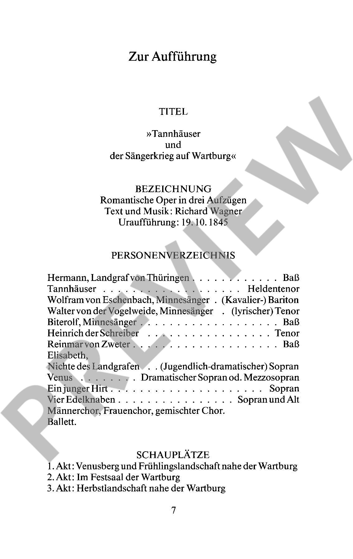 Anderes Coverbild Tannhäuser WWV 70