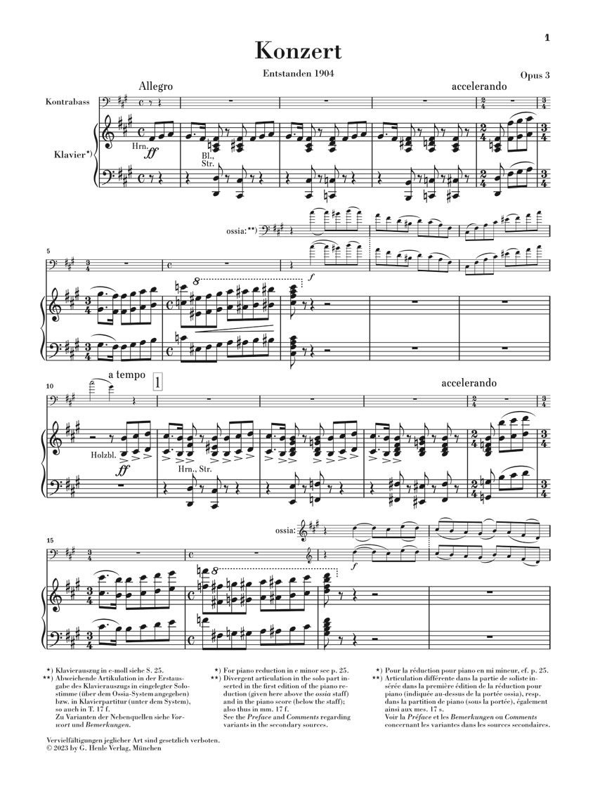Anderes Coverbild Kontrabasskonzert op. 3