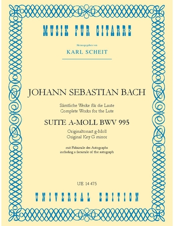 Anderes Coverbild Suite für Gitarre a-Moll BWV 995