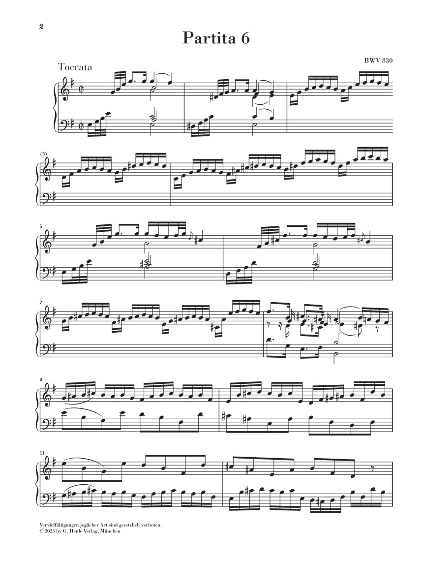 Anderes Coverbild Partita 6 e-moll BWV 830