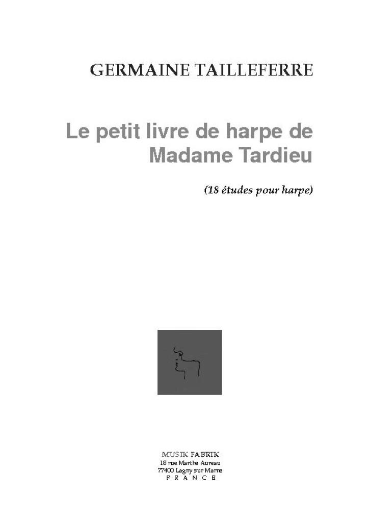Anderes Coverbild Le Petit Livre de Harpe de Madame Tardieu