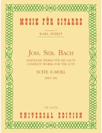 Anderes Coverbild Suite für Gitarre e-Moll BWV 996