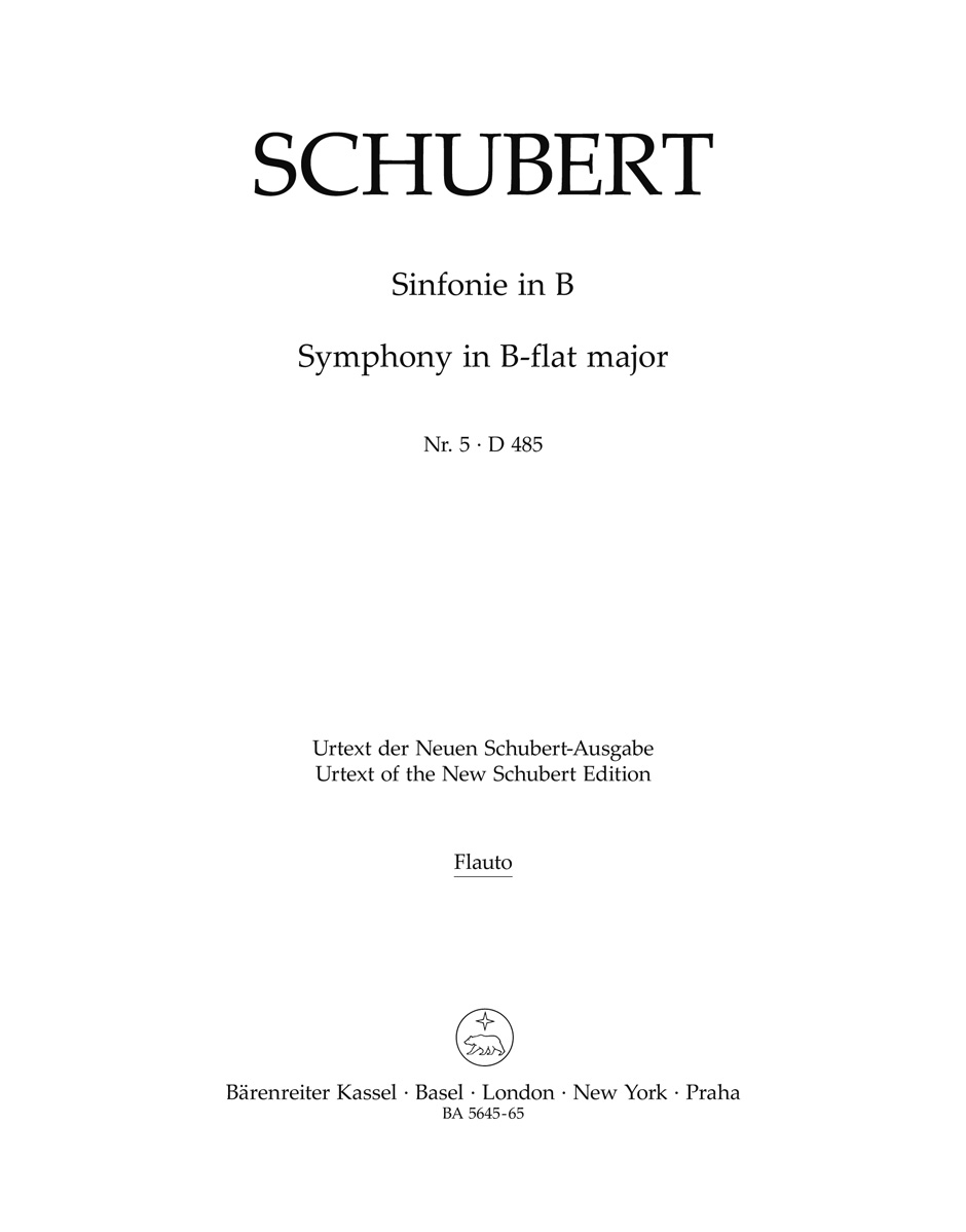 Vorderes Coverbild Sinfonie Nr. 5 B-Dur D 485