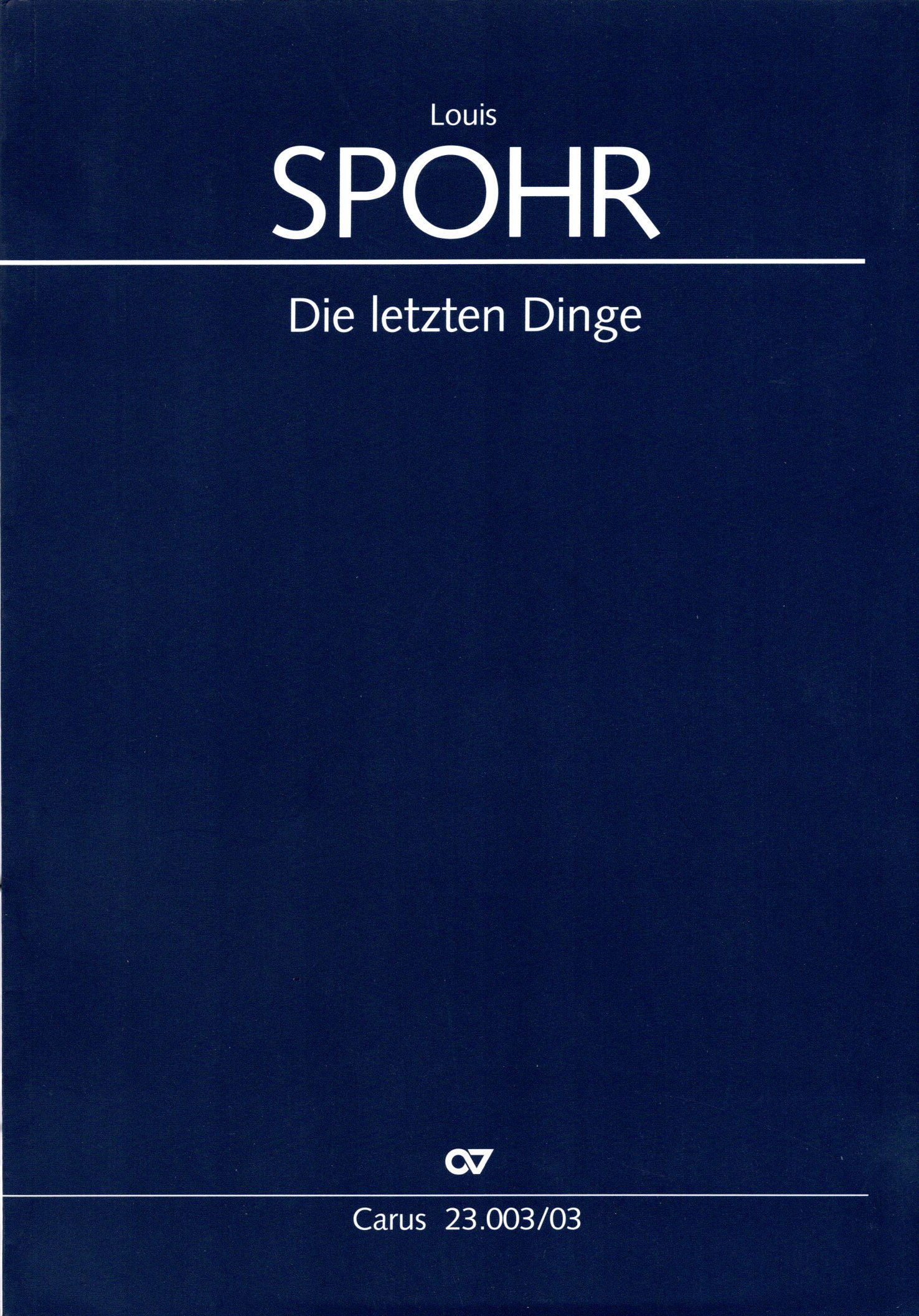 Vorderes Coverbild Die letzten Dinge op. 61