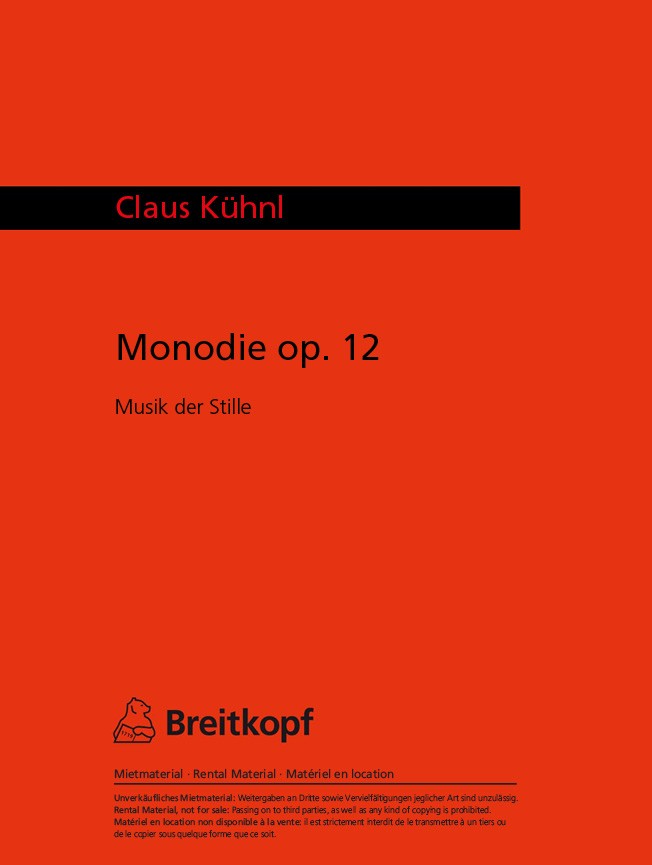 Vorderes Coverbild Monodie op. 12
