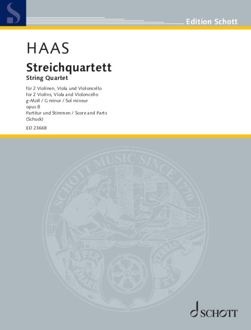 Vorderes Coverbild Streichquartett g-Moll op. 8