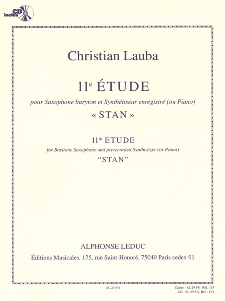 Anderes Coverbild Etude No. 11 - Stan