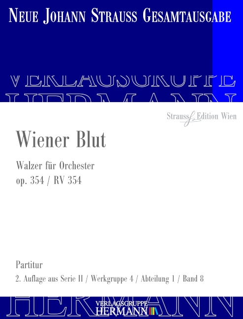 Vorderes Coverbild Wiener Blut op. 354 RV 354