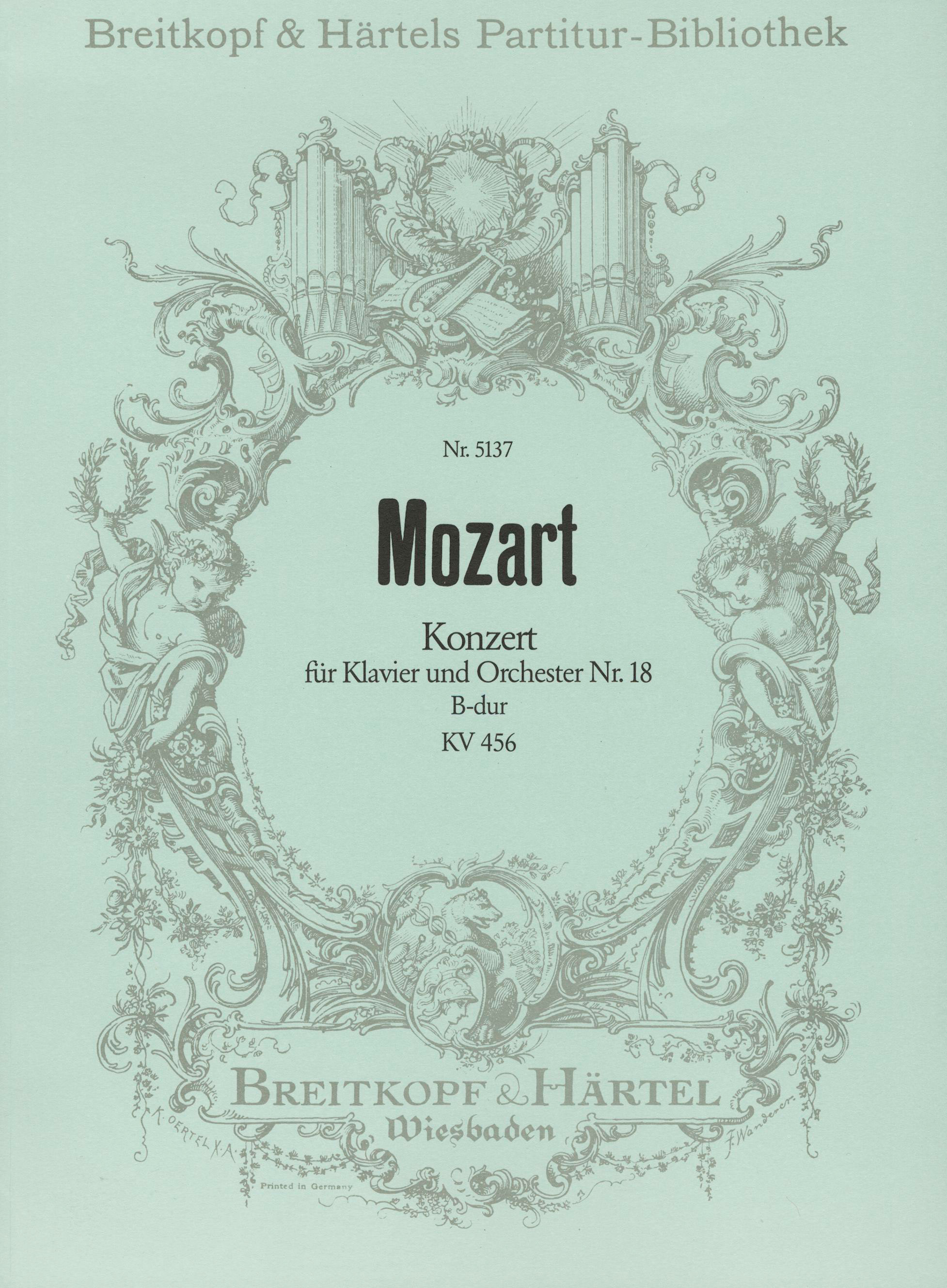 Vorderes Coverbild Konzert für Klavier und Orchester Nr. 18 B-Dur KV 456