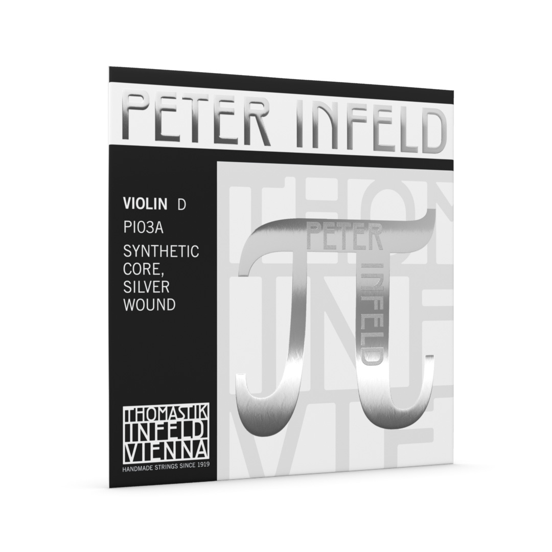 Vorderes Coverbild Thomastik PETER INFELD Violinsaite D - Synthetischer Kern, Silber umsponnen