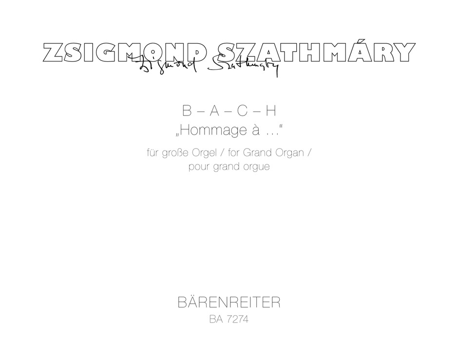 Anderes Coverbild B-A-C-H "Hommage à ...."