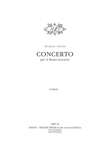 Vorderes Coverbild Concerto per il Flauto Traverso D-Dur