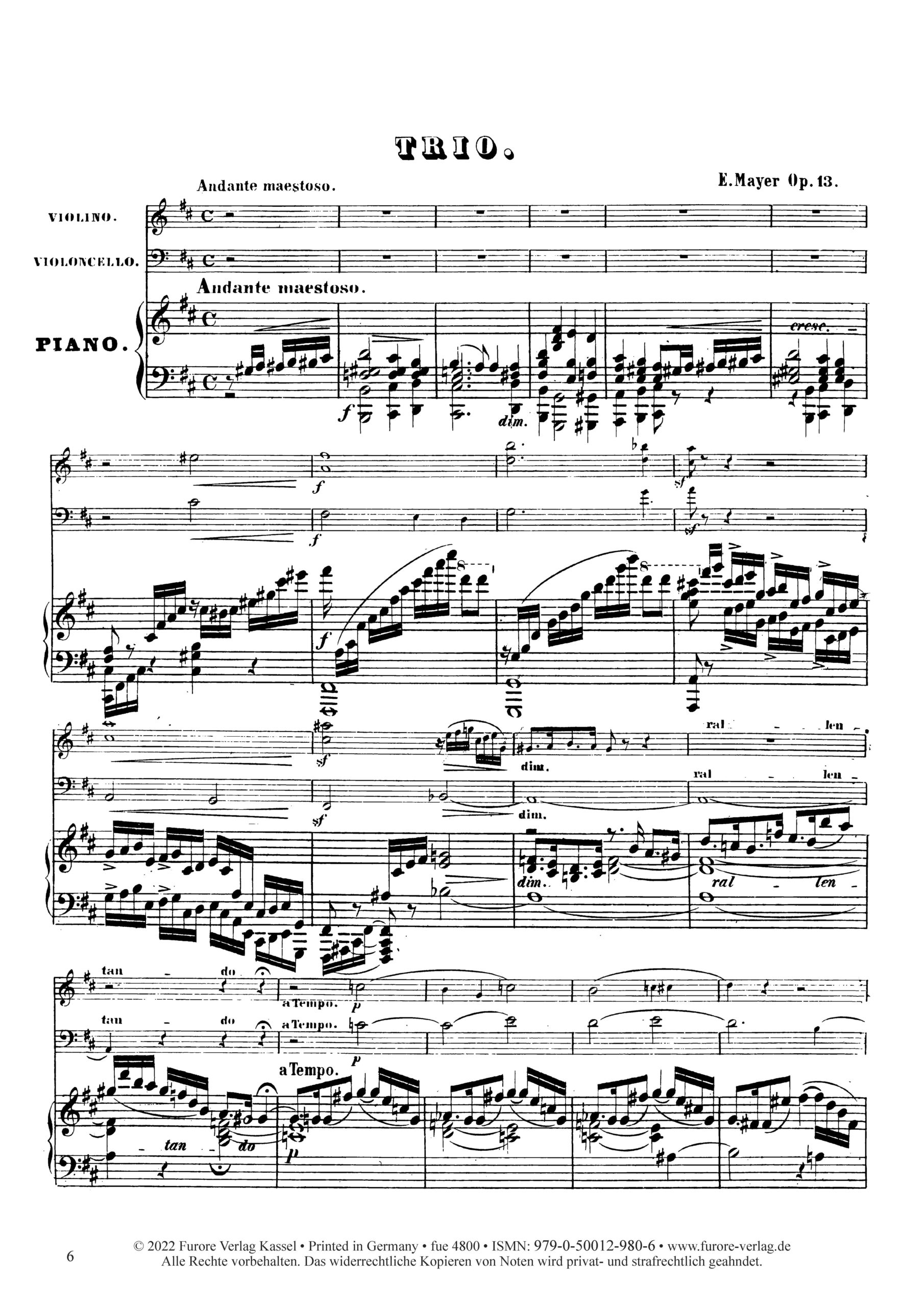 Anderes Coverbild Großes Trio in D-Dur op. 13