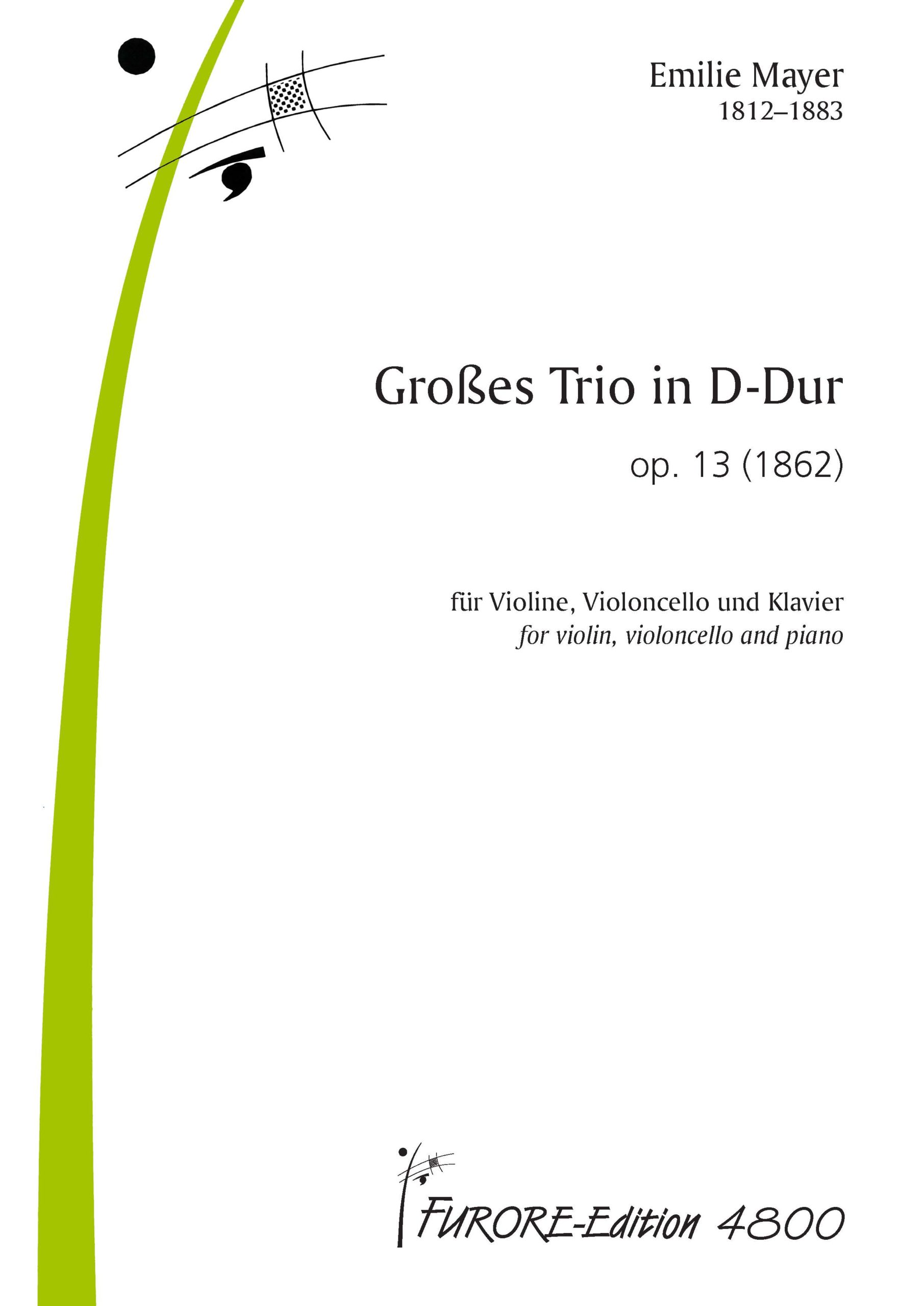 Vorderes Coverbild Großes Trio in D-Dur op. 13