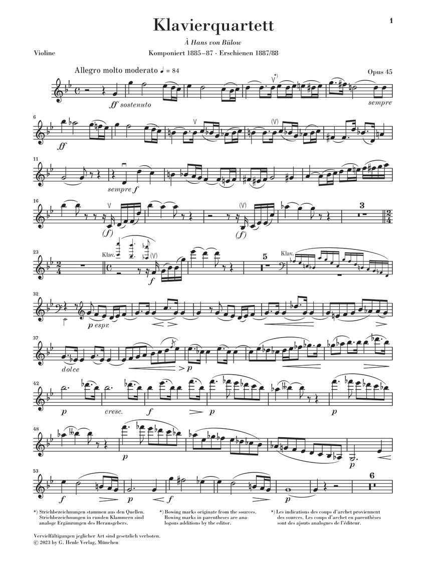 Anderes Coverbild Klavierquartett Nr. 2 g-moll op. 45