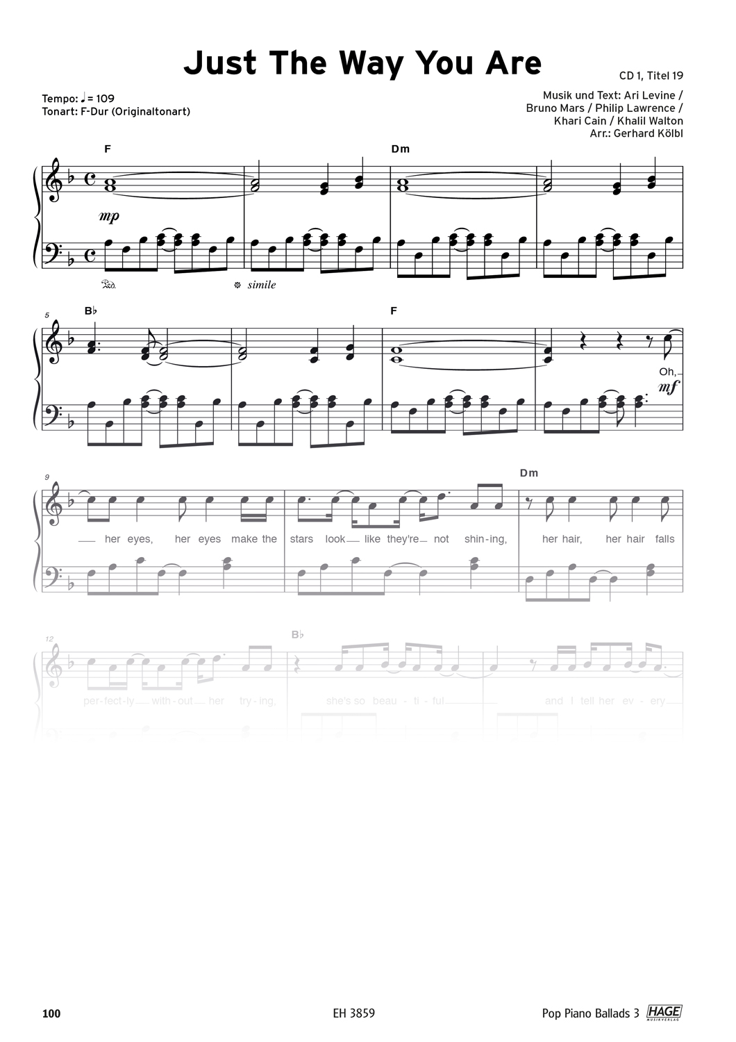 Anderes Coverbild Pop Piano Ballads 3 (mit 2 CDs)