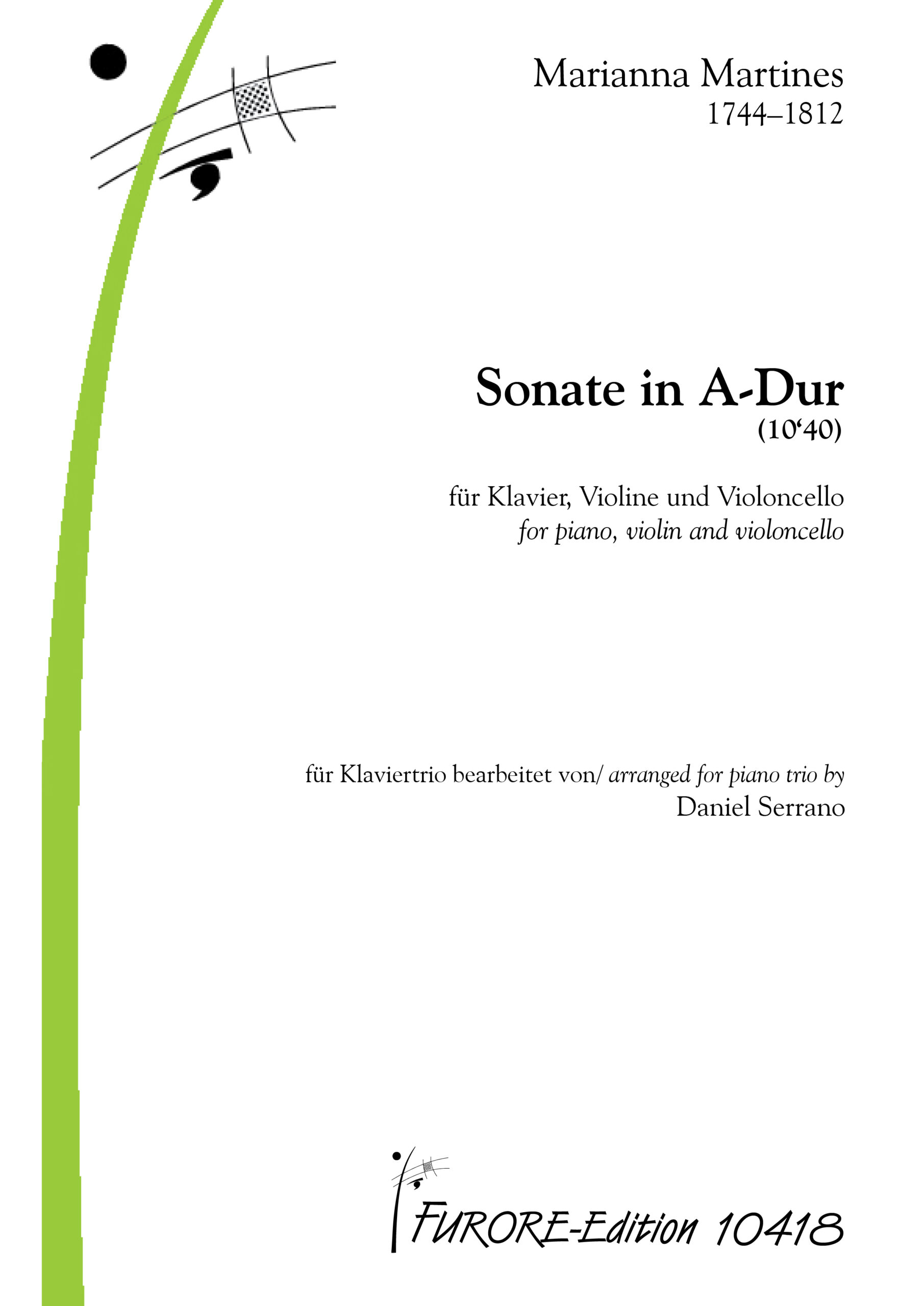 Vorderes Coverbild Sonate in A-Dur (10’40)