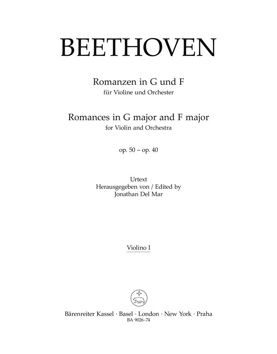 Vorderes Coverbild Romanzen in F-Dur und G-Dur für Violine und Orchester op. 50, 40