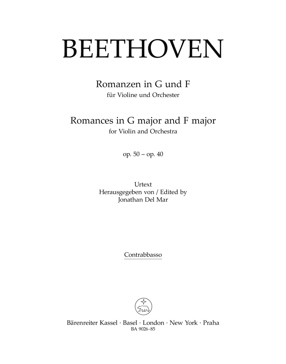 Vorderes Coverbild Romanzen in F-Dur und G-Dur für Violine und Orchester op. 50, 40