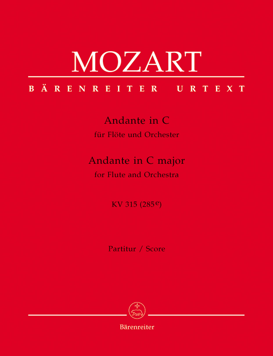 Vorderes Coverbild Andante für Flöte und Orchester C-Dur KV 315 (285e)