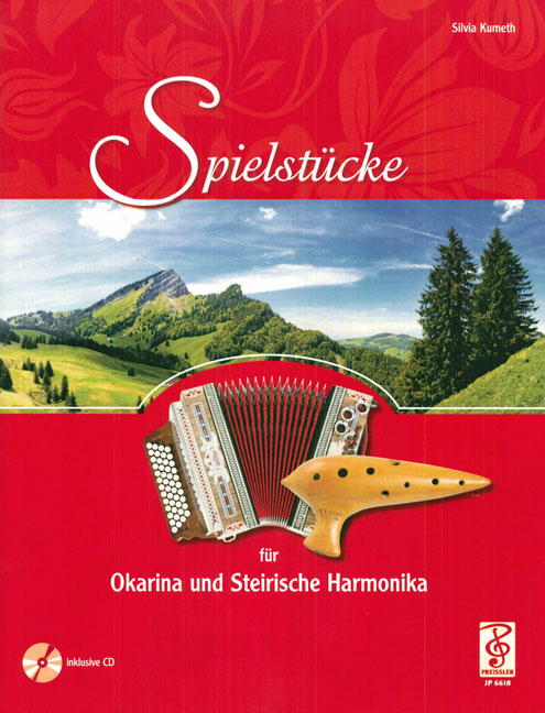 Vorderes Coverbild Spielstücke für Okarina und Steirische Harmonika
